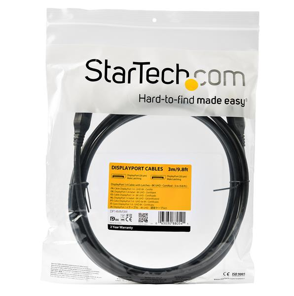 STARTECH.COM DisplayPort 1.4 Cable Vesa Certified 8k 60hz Hbr3 - 3m