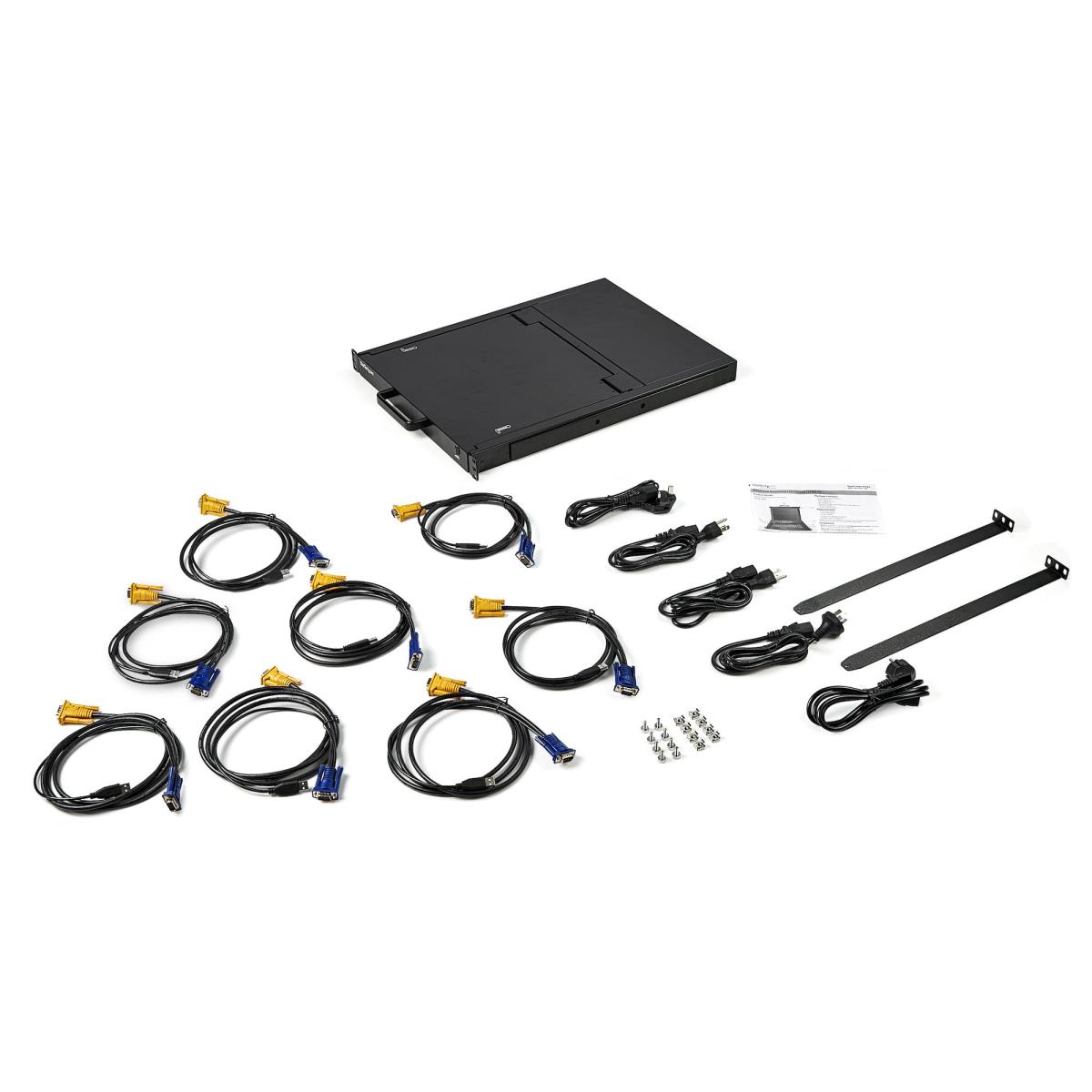 STARTECH.COM Rackmount KVM Console 8port 17in LCD Mount Parts/cbls Incl