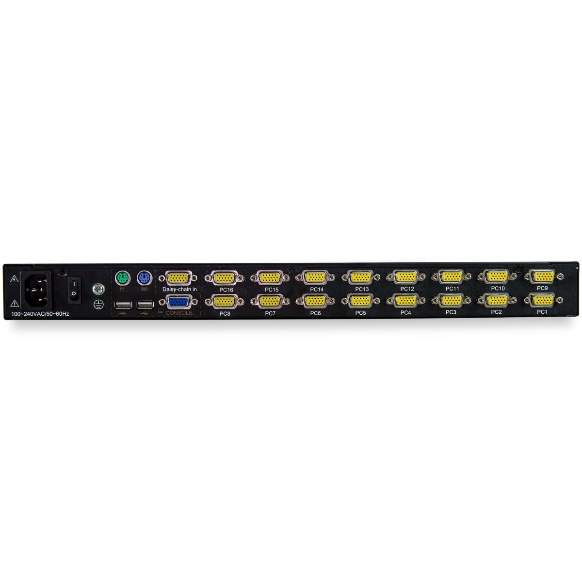 STARTECH.COM Rackmount KVM Console 16port 17in LCD Mount Parts/cbls Incl