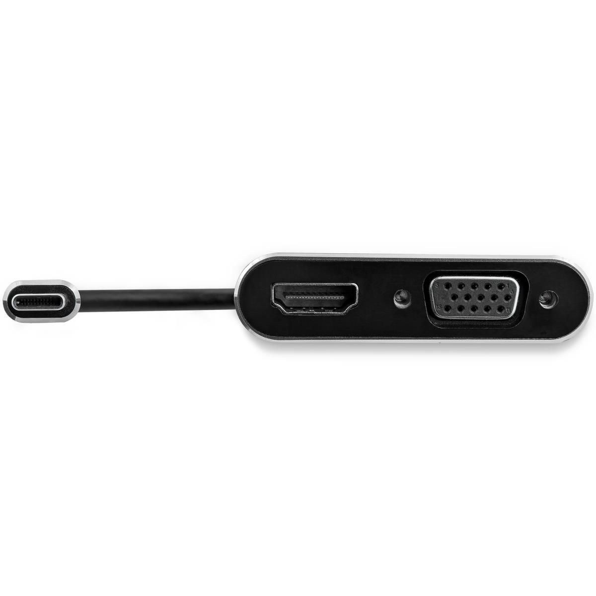 STARTECH.COM USB C To Vga And Hdmi Adapter - Aluminum
