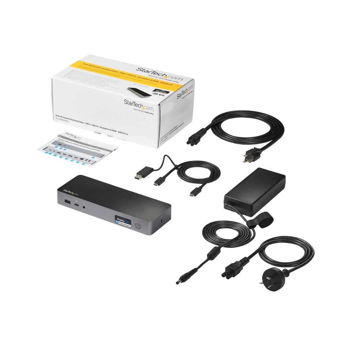 STARTECH.COM Docking Station - Dual 4k Universal USB-c / USB 3.0 - 60w Pd