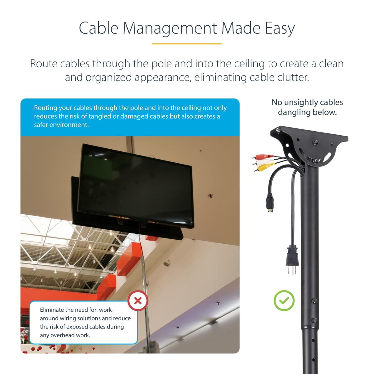 STARTECH.COM Ceiling Tv Mount Back-to-back For 32in To 75in Displays/steel