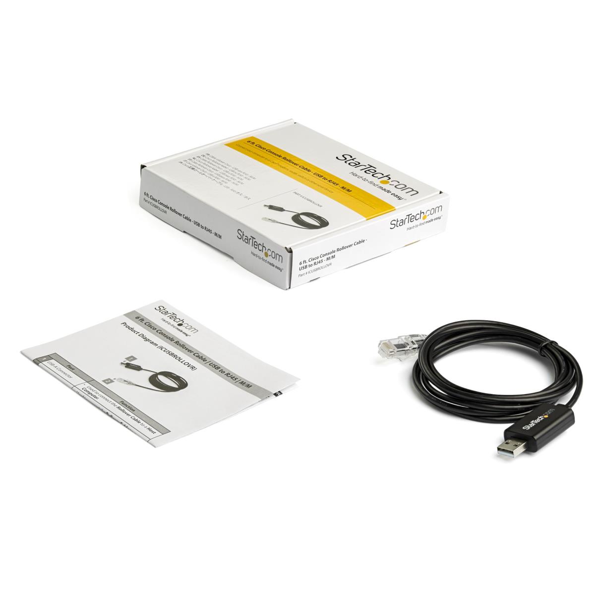 STARTECH.COM Cisco USB Console Cable  - USB-a To Rj45 - 1.80m