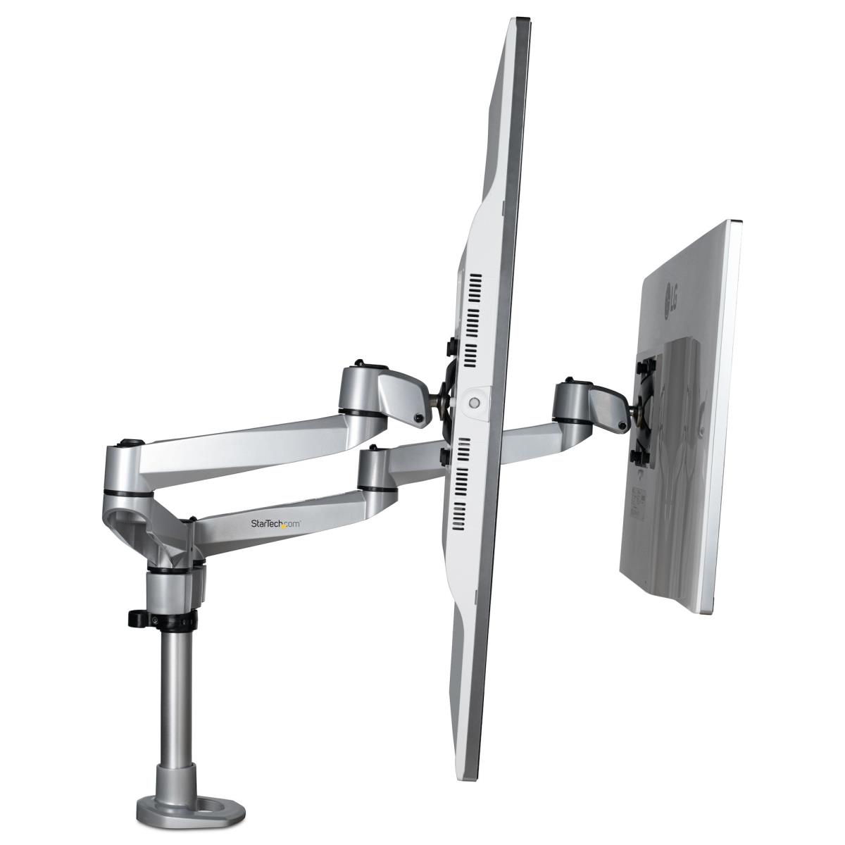 STARTECH.COM Dual Monitor Mount Full Motion Articulating Arms - Stackable
