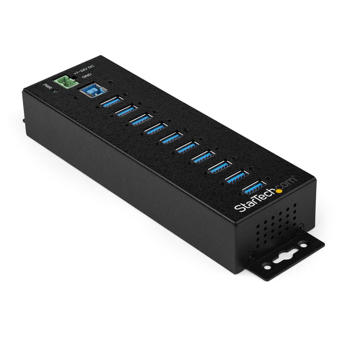 STARTECH.COM USB Hub - 10-port Industrial USB 3.0 With External Power Adapter - Esd & 350w Surge Protection
