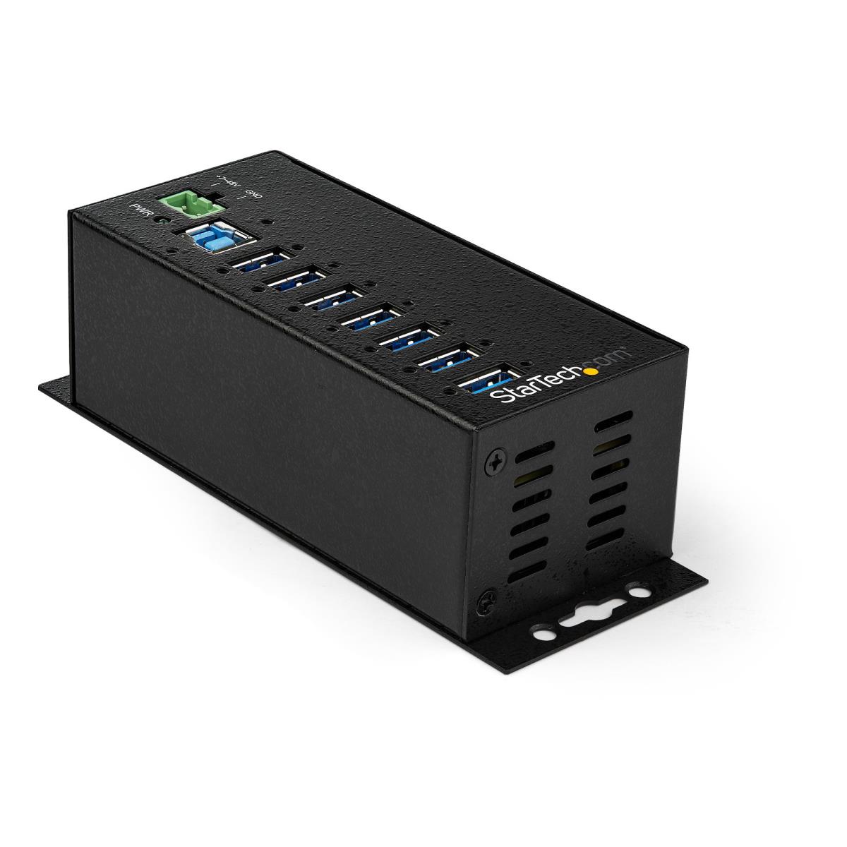 STARTECH.COM USB Hub - 7-port Industrial - USB 3.0 With External Power Adapter - Esd & 350w Surge Protection