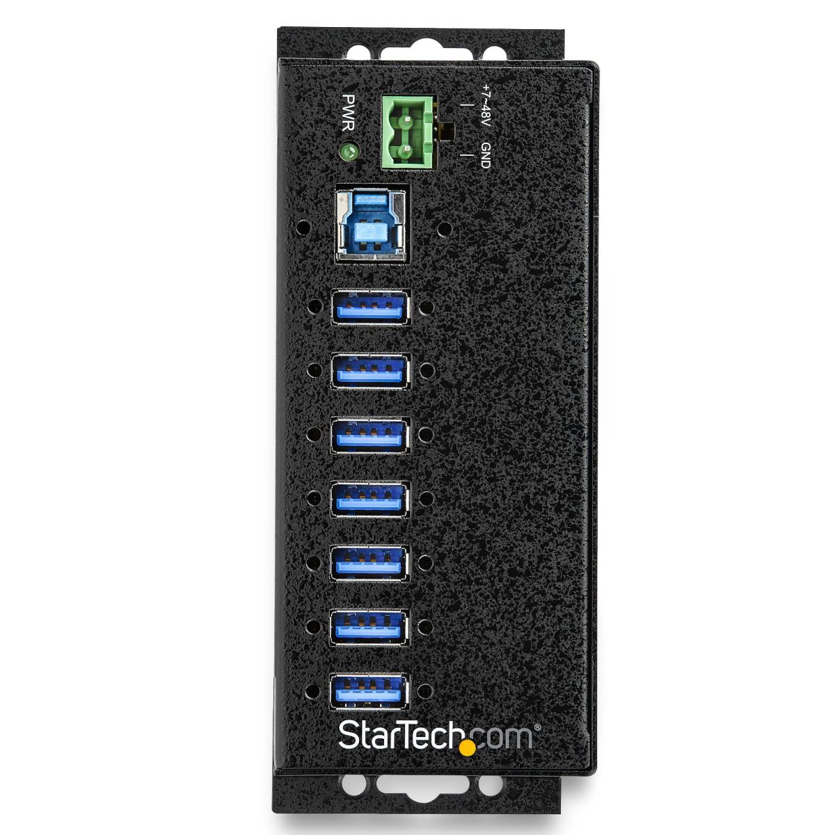 STARTECH.COM USB Hub - 7-port Industrial - USB 3.0 With External Power Adapter - Esd & 350w Surge Protection