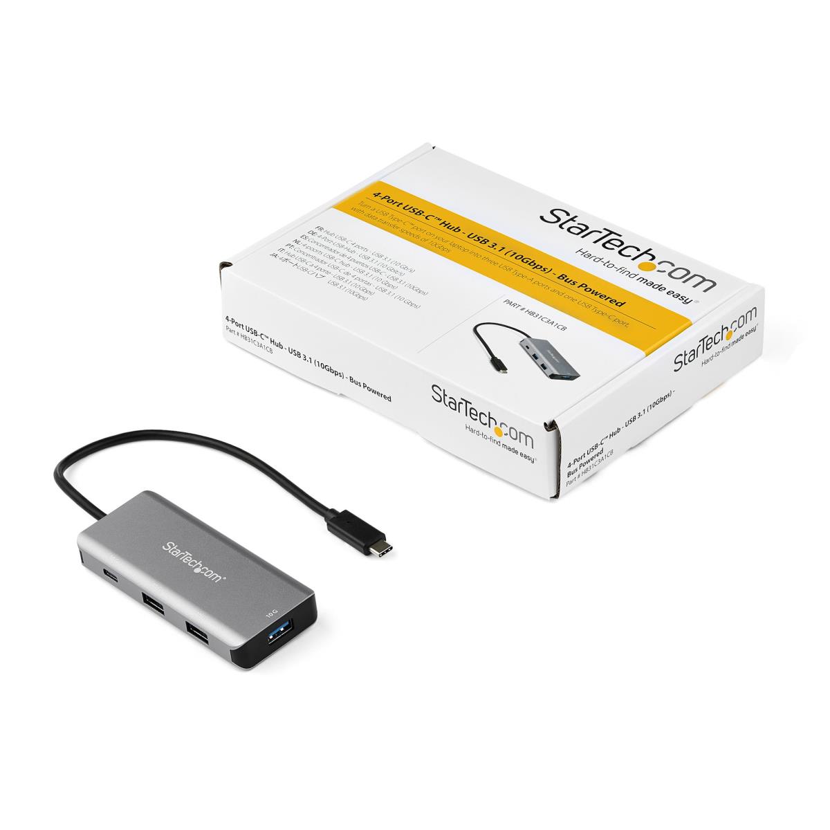 STARTECH.COM USB-c Hub - 4 -port 10gbps - 3x USB-a & 1x USB-c