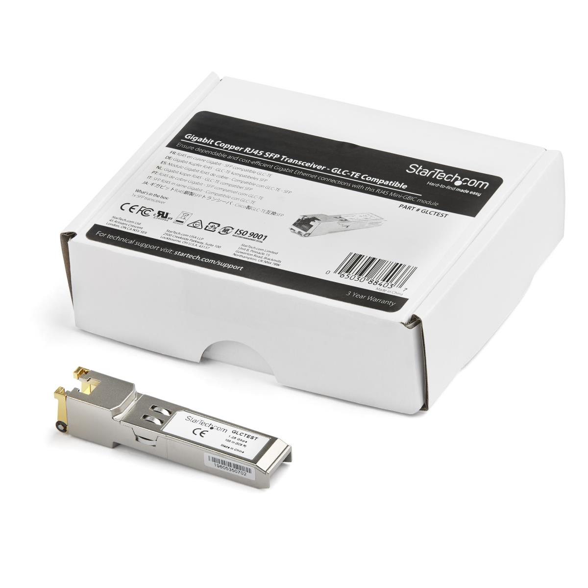 STARTECH.COM Cisco Glc-te Compatible Sfp Transceiver Module - 1000base-t - Extended Temperature