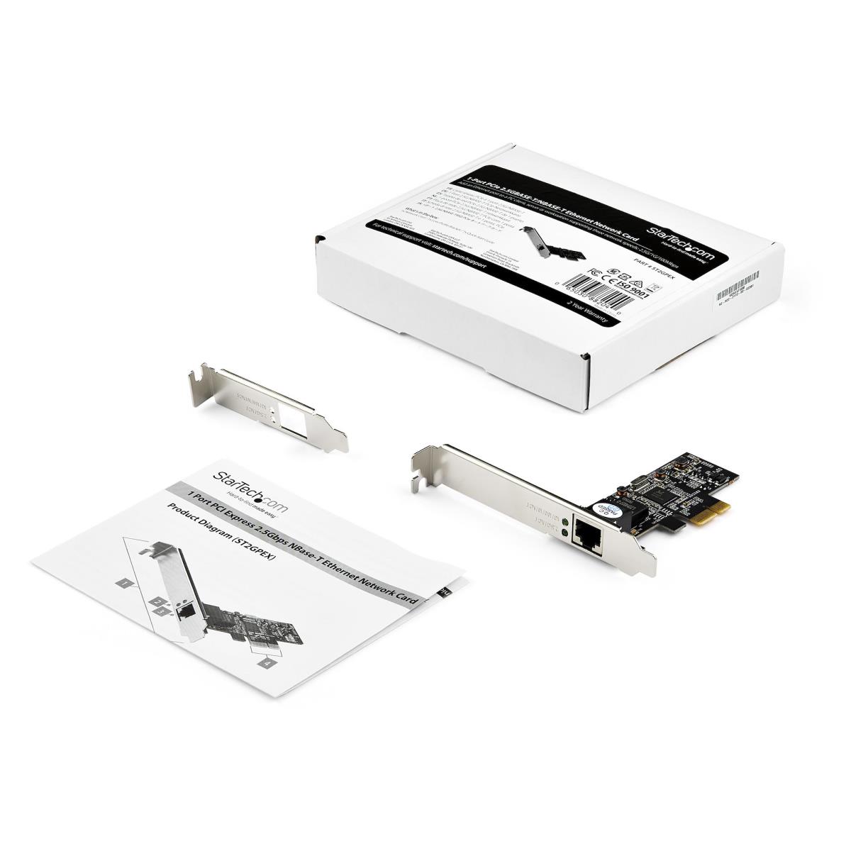 STARTECH.COM Network Card - 1 Port Pci-e 2.5gbps 2.5gbase-t - X4 Pci-e Lan