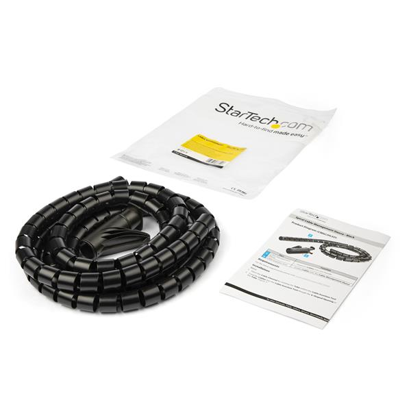 STARTECH.COM Spiral Cable Management Sleeve 25mm X 2.5m /1x 8.2 - Black