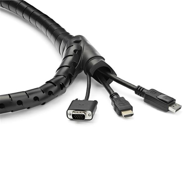 STARTECH.COM Spiral Cable Management Sleeve 45mmx2.5m /1.8x8.2 - Black