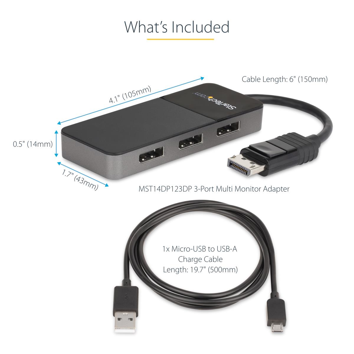 STARTECH.COM DisplayPort Mst Hub - 3-port Dp 1.4