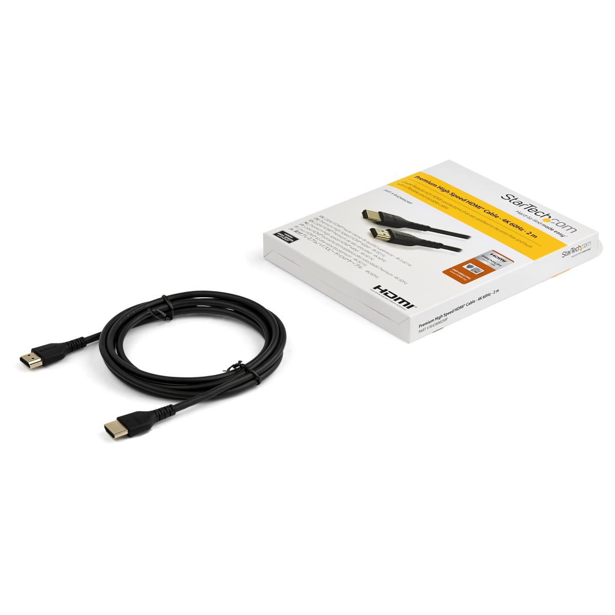 STARTECH.COM Premium High Speed Hdmi Cable With Ethernet Aramid Fiber 2m