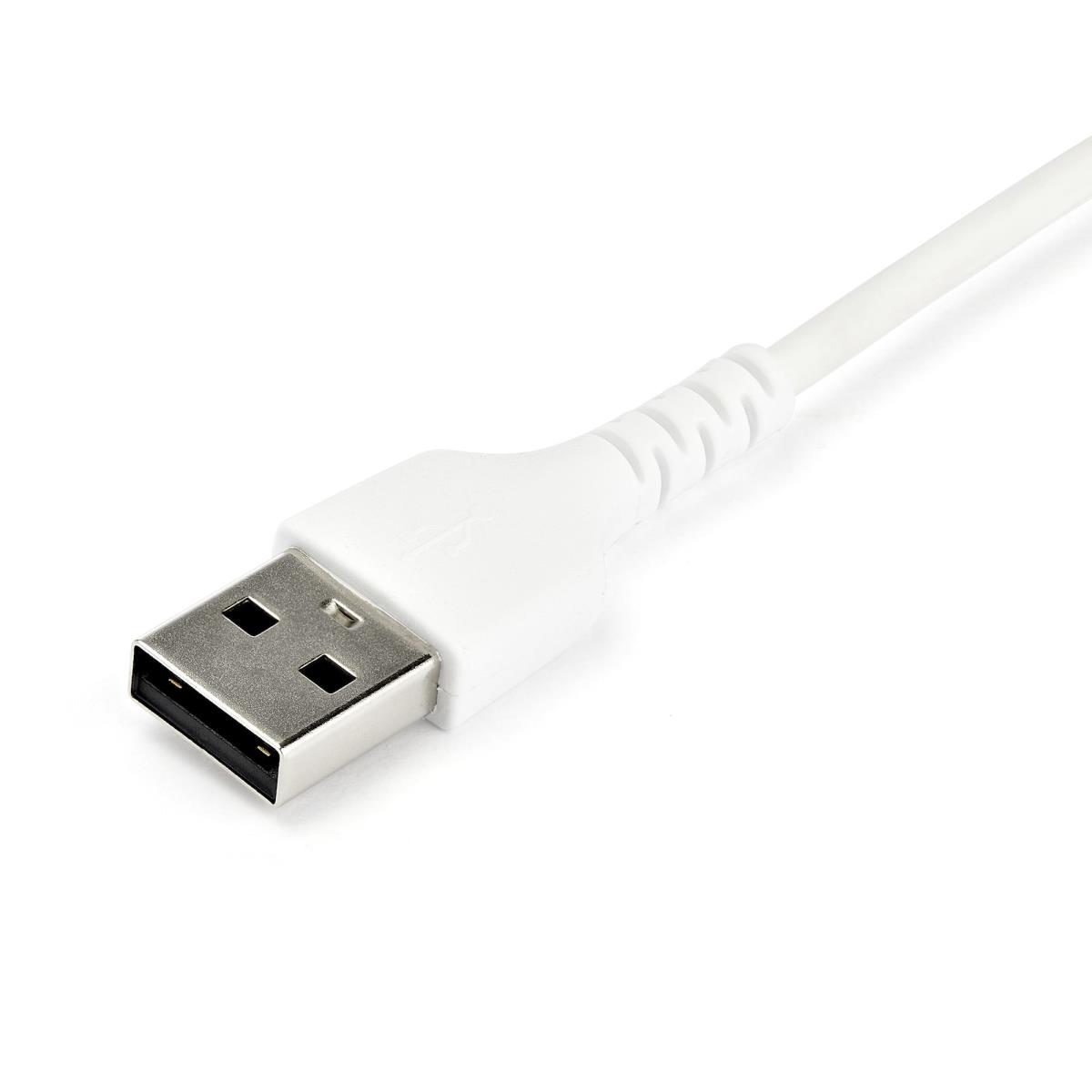 STARTECH.COM Durable USB 2.0 To USB C Cable - Aramid Fiber - 1m White