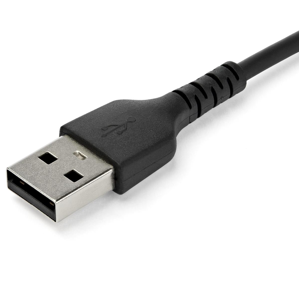 STARTECH.COM Durable USB 2.0 To USB C Cable - Aramid Fiber - 2m Black