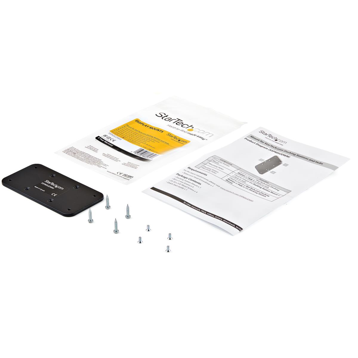 STARTECH.COM Docking Station Mount - Wall Or Under Desk Mounting Plate Steel