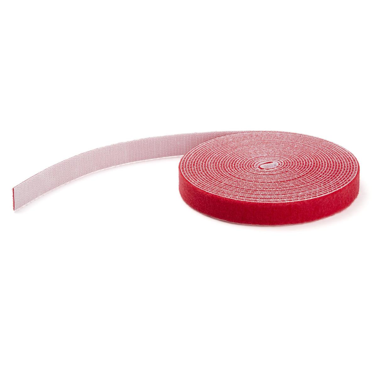 STARTECH.COM Hook And Loop Roll - Resuable - Red - 25ft