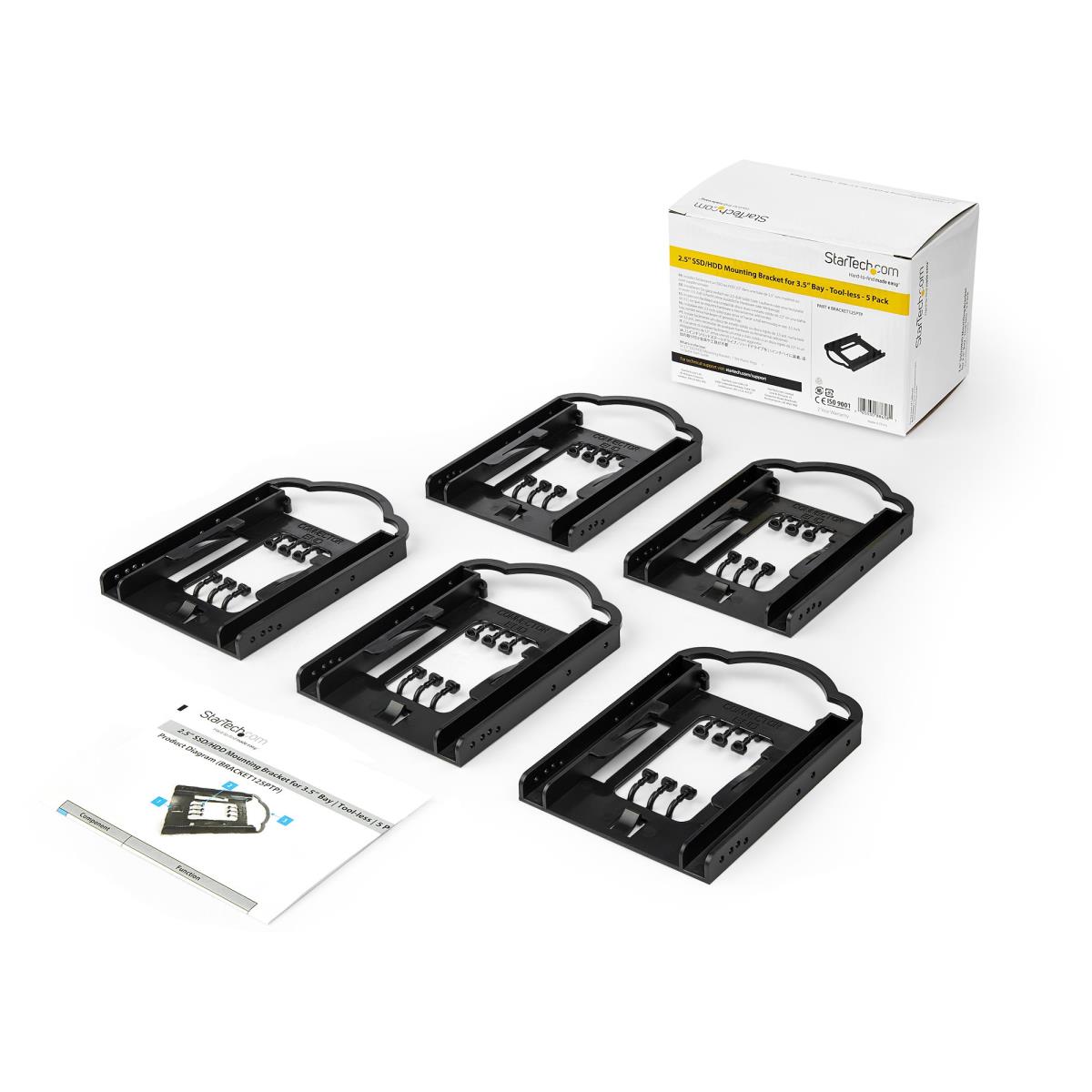 STARTECH.COM SSD / HDD Mounting Bracket - 2.5in For 3.5 Drive Bay - 5 Pack
