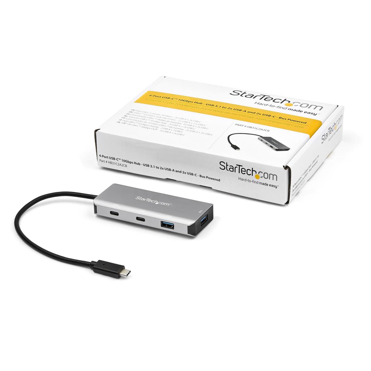 STARTECH.COM USBc Hub 4 Port 2x USB-a + 2x USB-c