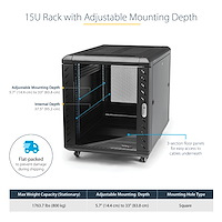 STARTECH.COM Rack - Server Cabinet - 15u - Lockable
