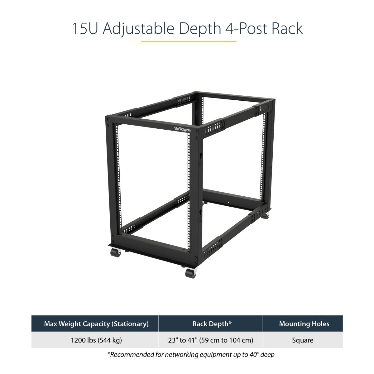 STARTECH.COM Rack - 15u Open Frame - 22-40 In. Depth