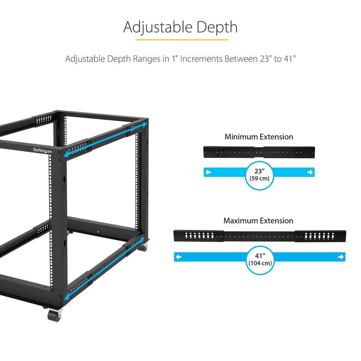 STARTECH.COM Rack - 18u Open Frame - 22-40 In. Depth