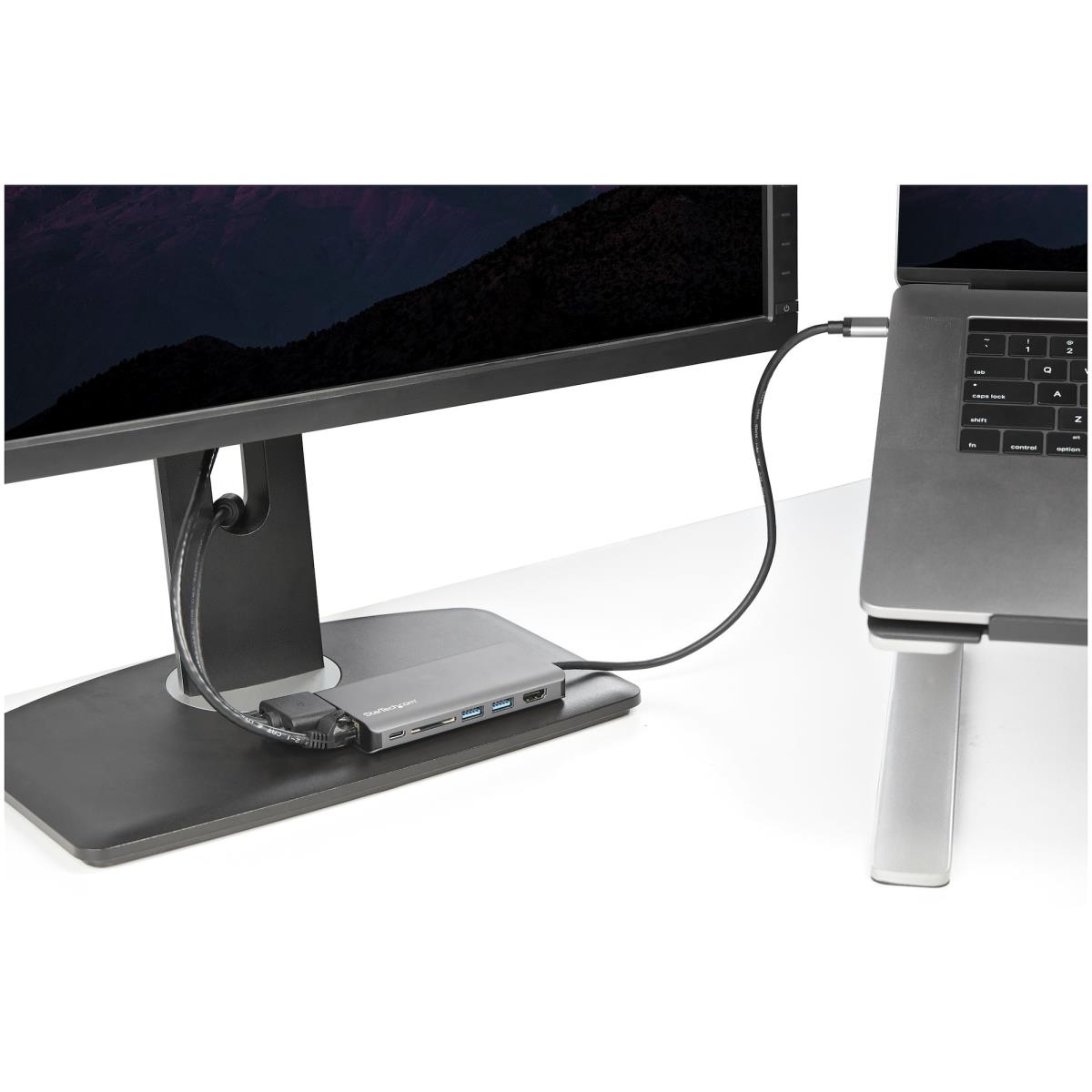 STARTECH.COM Mini Docking Station - USB-c Multiport Adapter - Hdmi / Vga - Pd - Sd - Ethernet - Audio & Mic - 30cm Cable