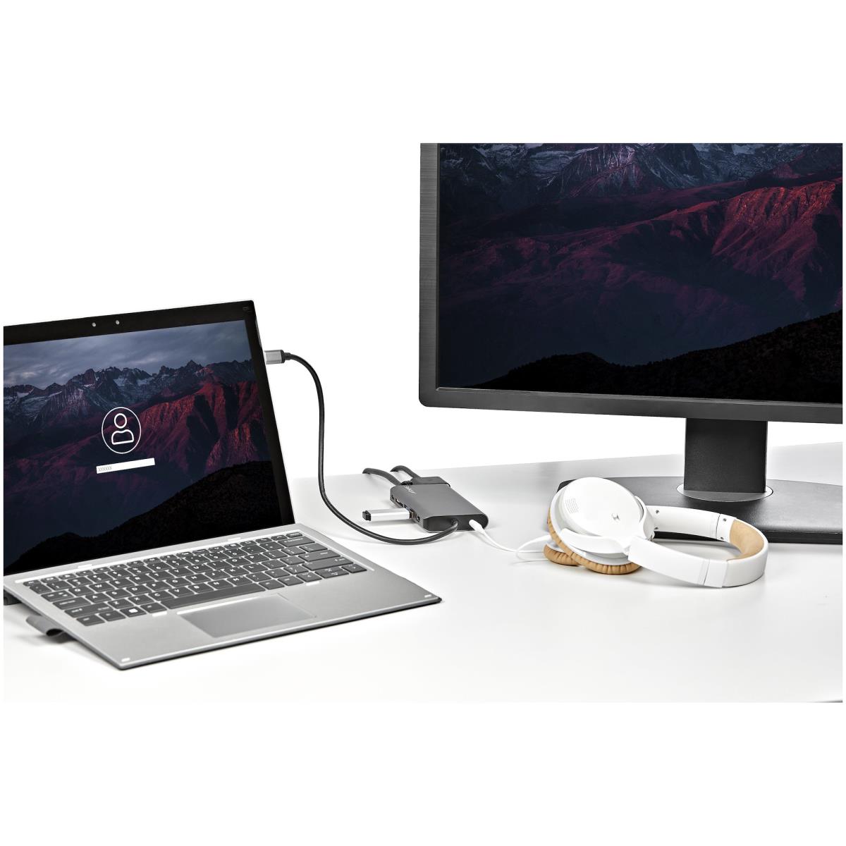 STARTECH.COM Mini Docking Station - USB-c Multiport Adapter - Hdmi / Vga - Pd - Sd - Ethernet - Audio & Mic - 30cm Cable
