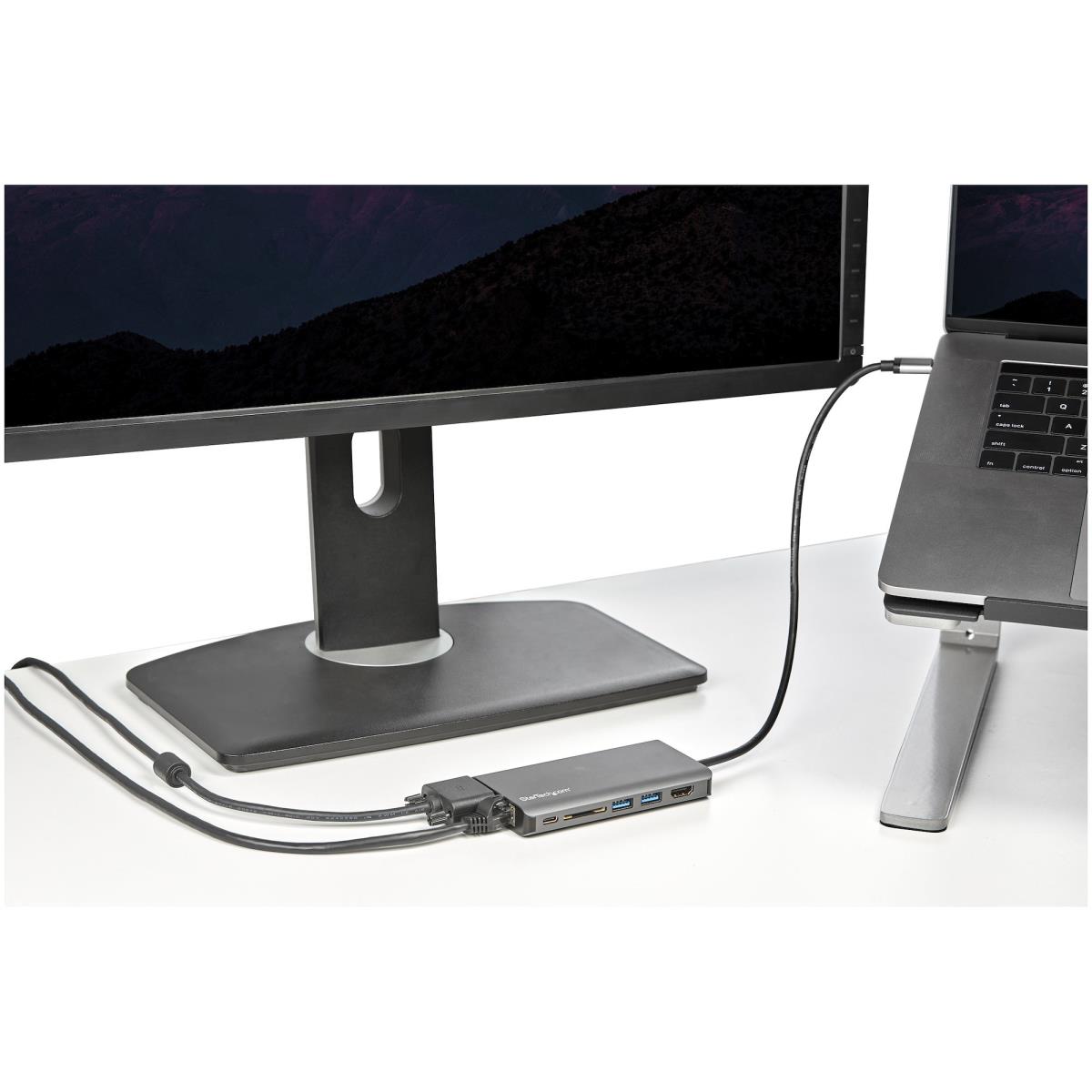 STARTECH.COM Mini Docking Station - USB-c Multiport Adapter - Hdmi / Vga - Pd - Sd - Ethernet - Audio & Mic - 30cm Cable