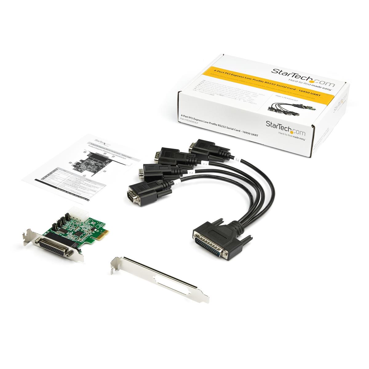 STARTECH.COM Serial Card - 4 Port Pci-e Rs232 - 16950 Uart Lp
