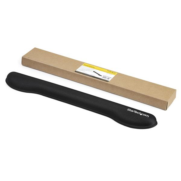 STARTECH.COM Foam Keyboard Wrist Rest For Ergonomic Typing Support - Soft Black Nylon Rest Pad