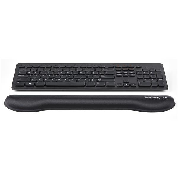 STARTECH.COM Foam Keyboard Wrist Rest For Ergonomic Typing Support - Soft Black Nylon Rest Pad