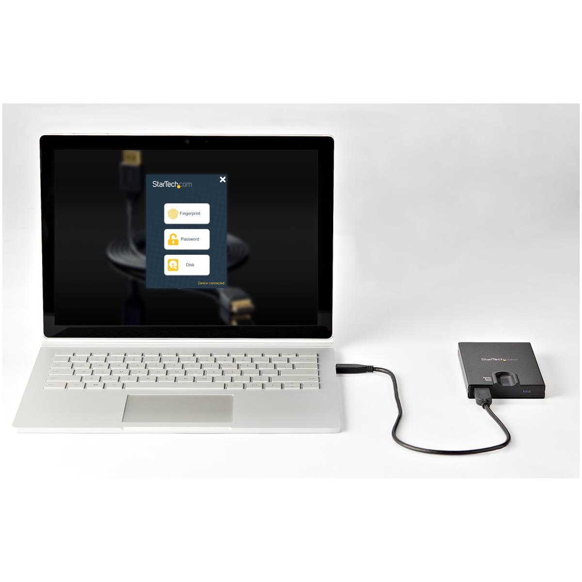 STARTECH.COM Biometric Enclosure - Encrypted USB 3.0 2.5in SATA Hard Drive Enclosure