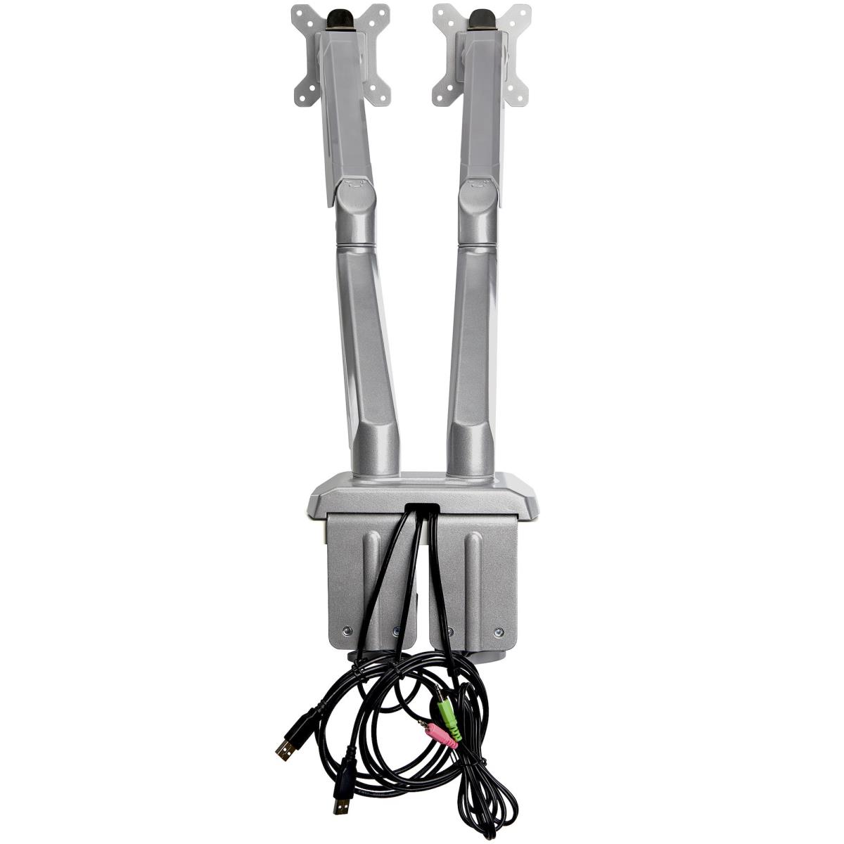 STARTECH.COM Dual Desk Mount Monitor Arm Built-in 2-port USB And 3.5mm