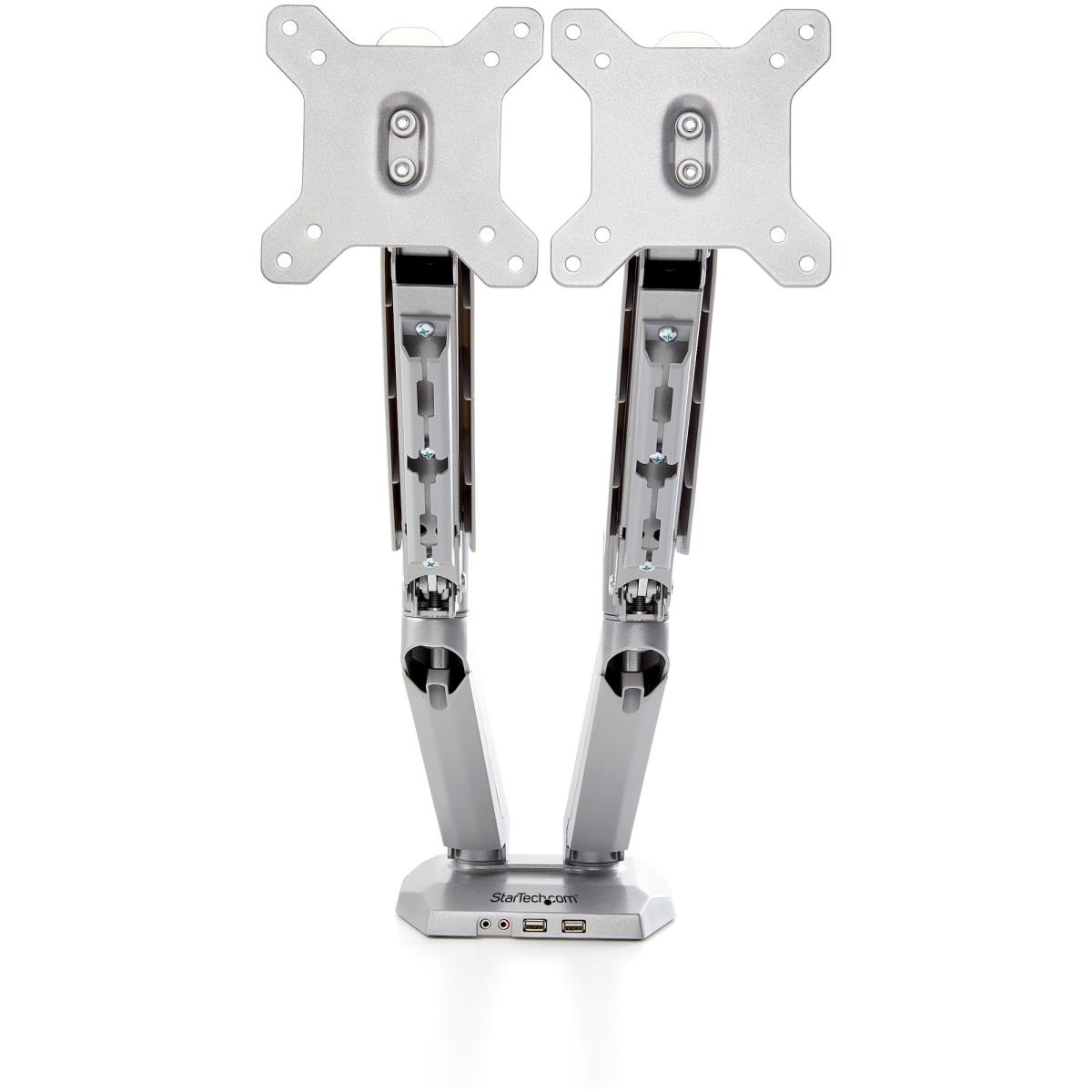 STARTECH.COM Dual Desk Mount Monitor Arm Built-in 2-port USB And 3.5mm