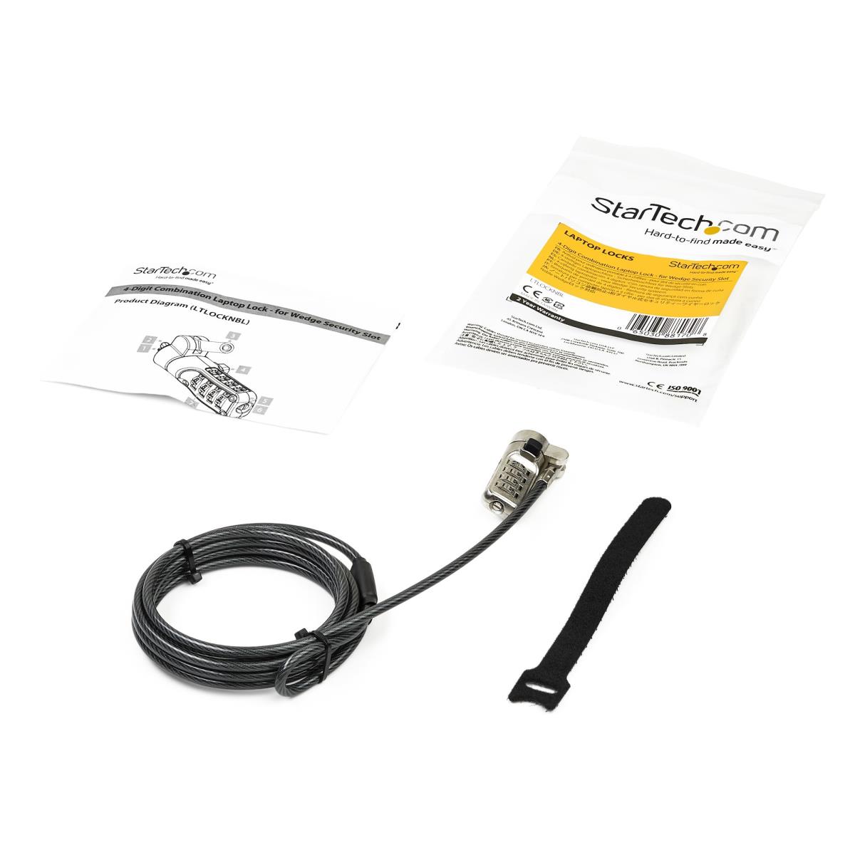 STARTECH.COM Laptop Cable Lock Four Digit Combination For Wedge Lock Slot