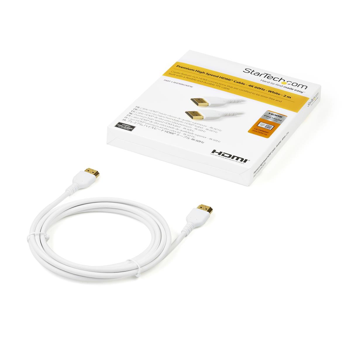 STARTECH.COM Premium High Speed Hdmi Cable With Ethernet Aramid Fiber 2m White