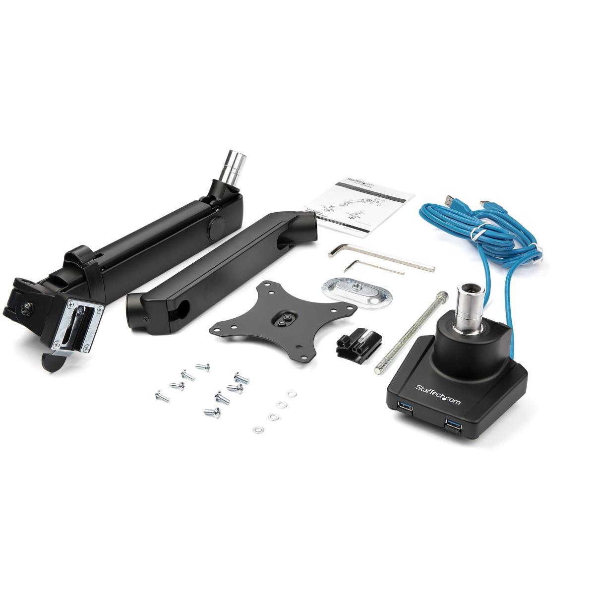 STARTECH.COM Single Desk Mount Monitor Arm 2 Built-in USB 3.0 Ports - Vesa