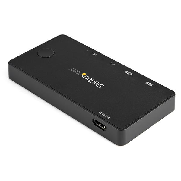STARTECH.COM USB C KVM Switch - 2 Port 4k Hdmi W/cables