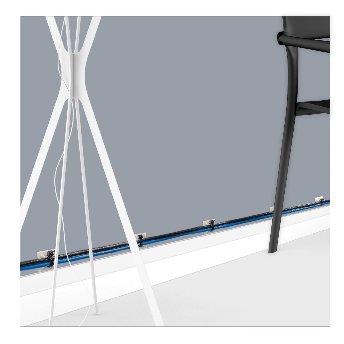STARTECH.COM Cable Tie Mounts With Adhesive Tape For 0.18 In. (4.6 Mm) Wide Ties - 100 Pack