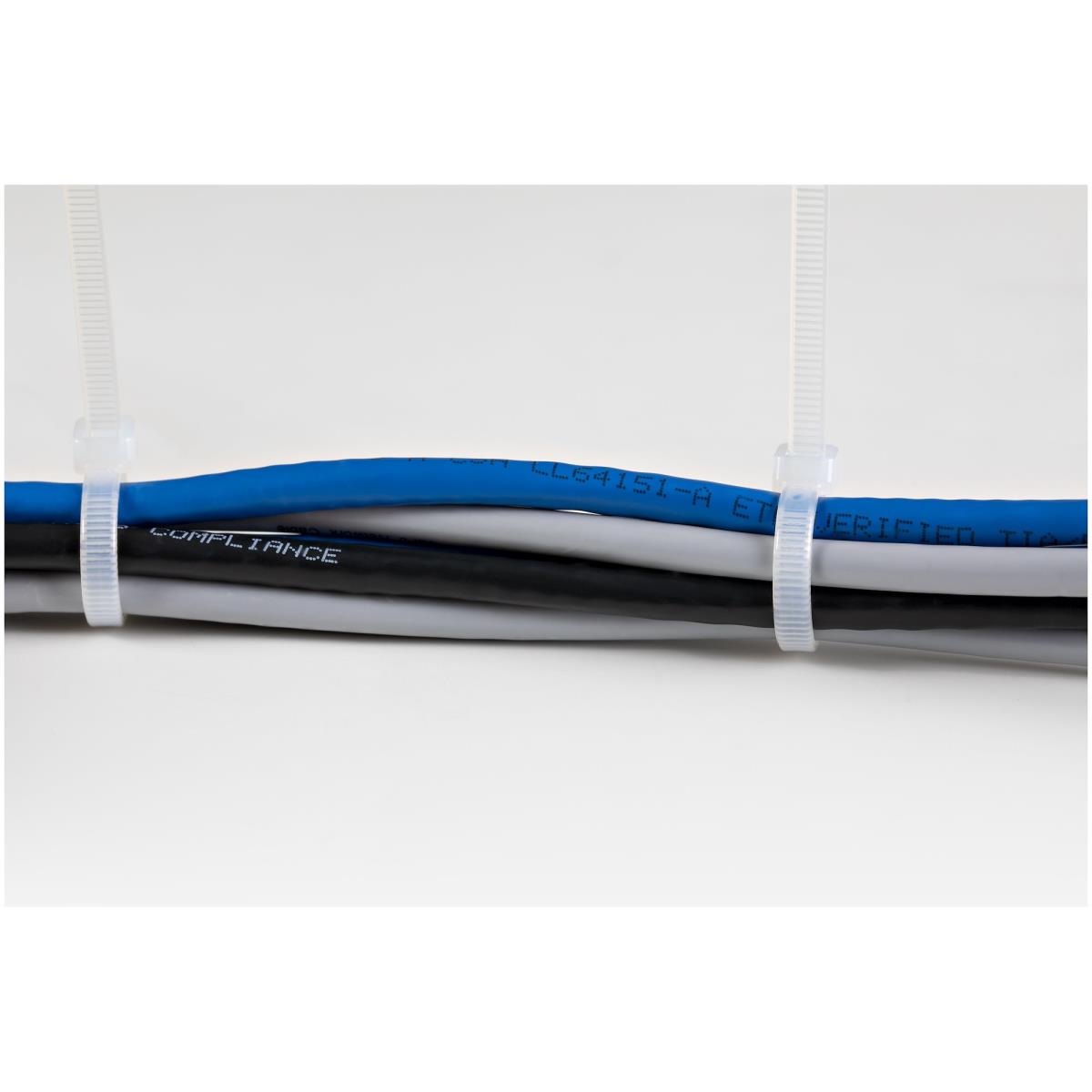 STARTECH.COM Cable Ties -white Nylon Zip Tie Wraps Ul Taa 100 Pack 8in