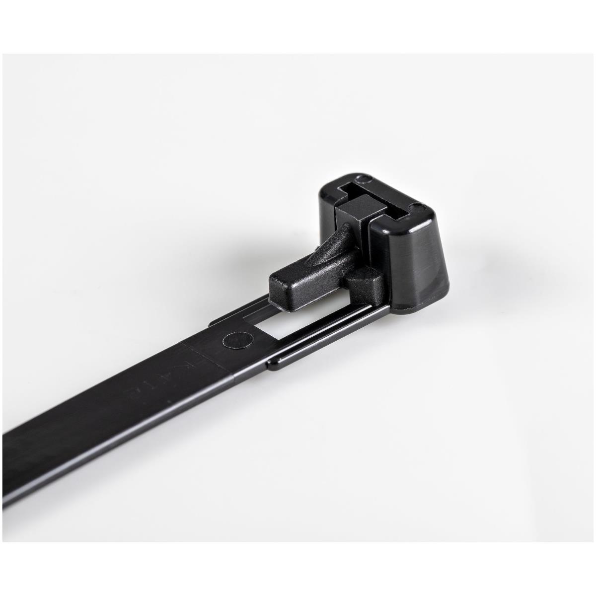STARTECH.COM Resealable Zip Tie 5in Black 100 Pack