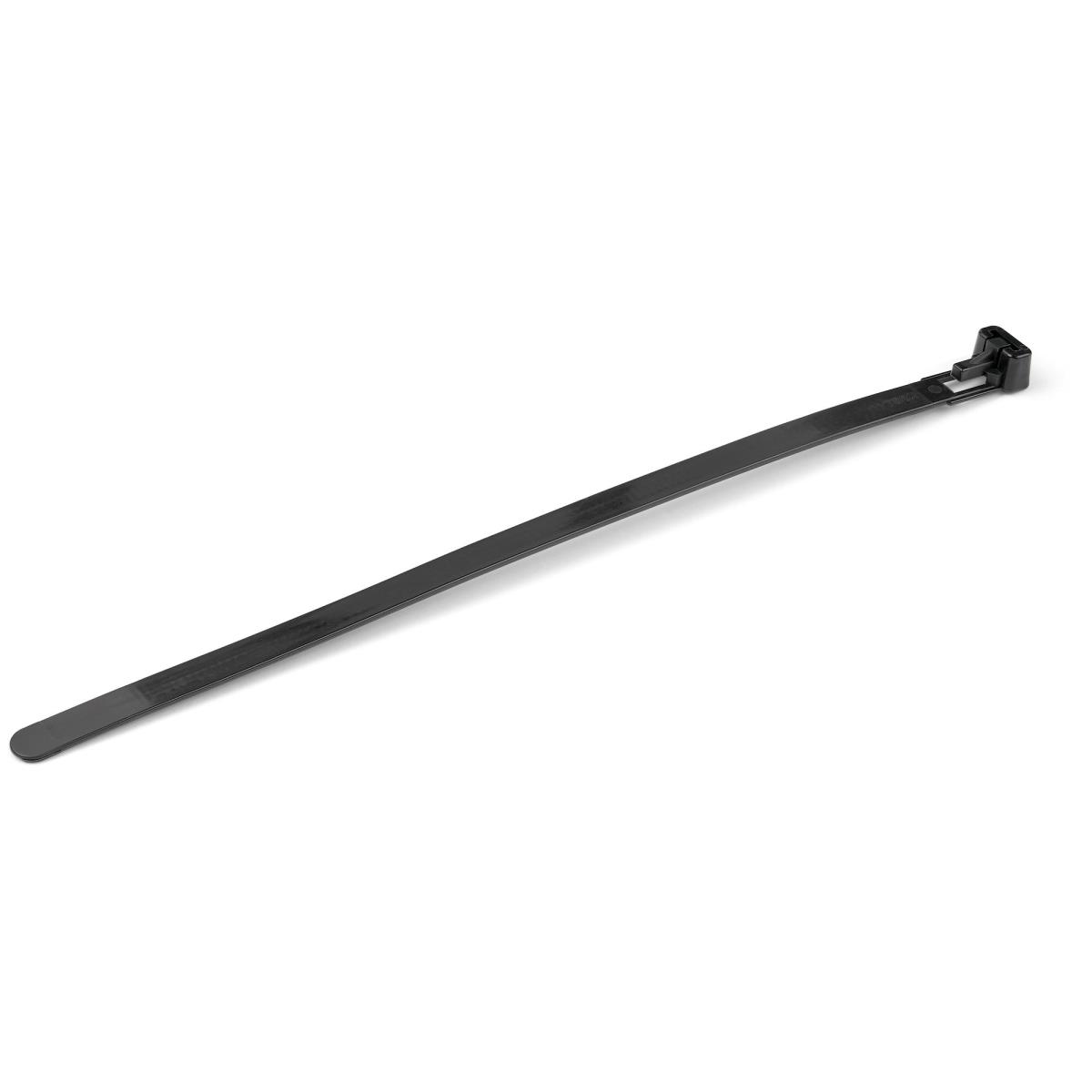 STARTECH.COM Resealable Zip Ties 8in Black 100 Pk