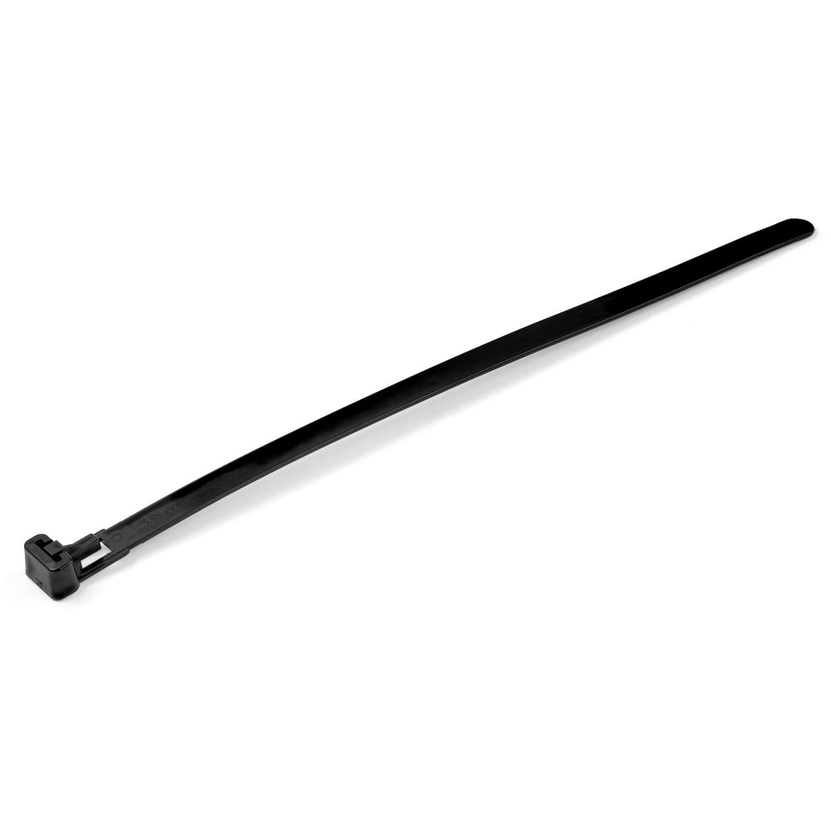 STARTECH.COM Resealable Zip Ties 8in Black 100 Pk