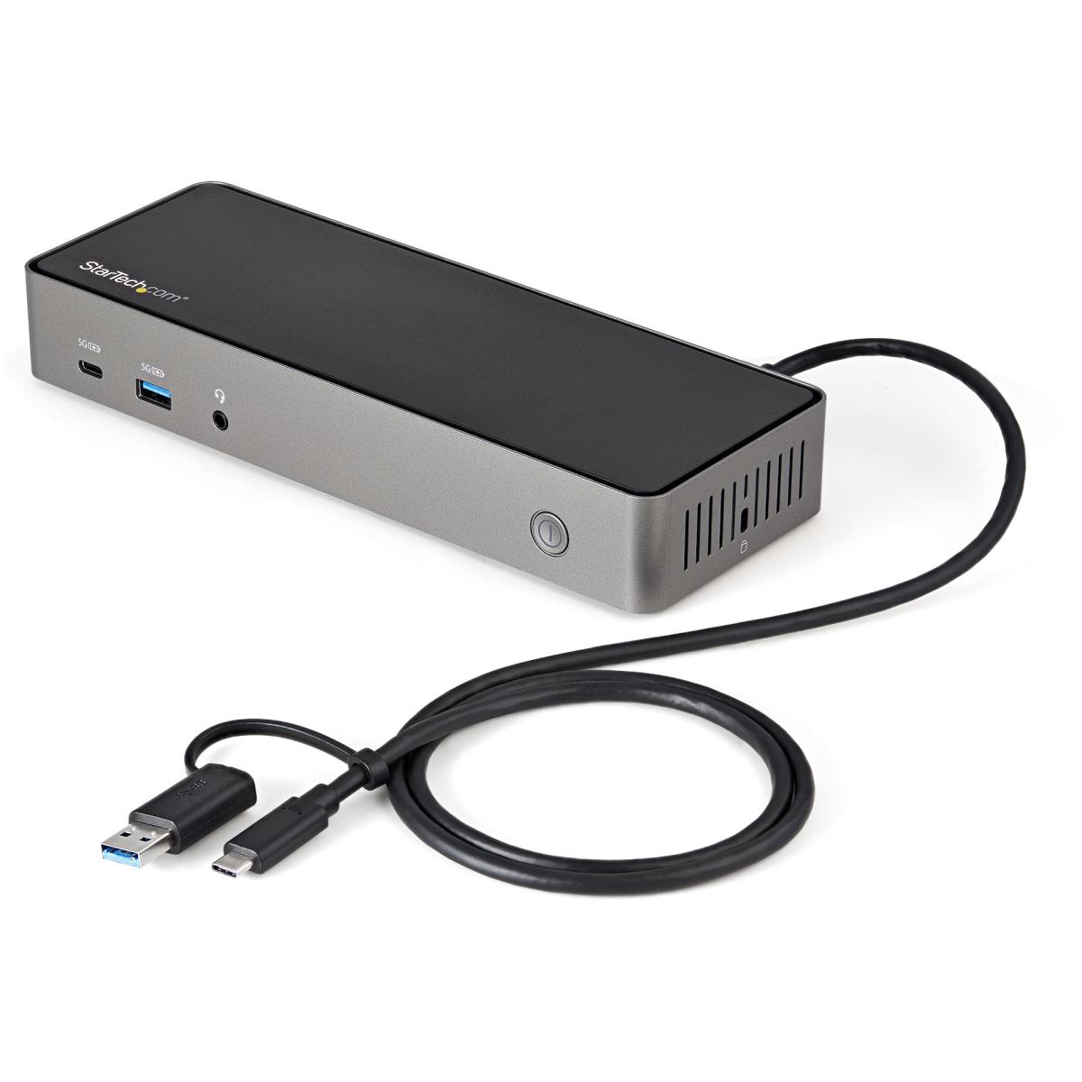 STARTECH.COM Docking Station - USB-c & USB-a Dock - Hybrid Universal Triple Monitor Laptop - DisplayPort & Hdmi 4k 60
