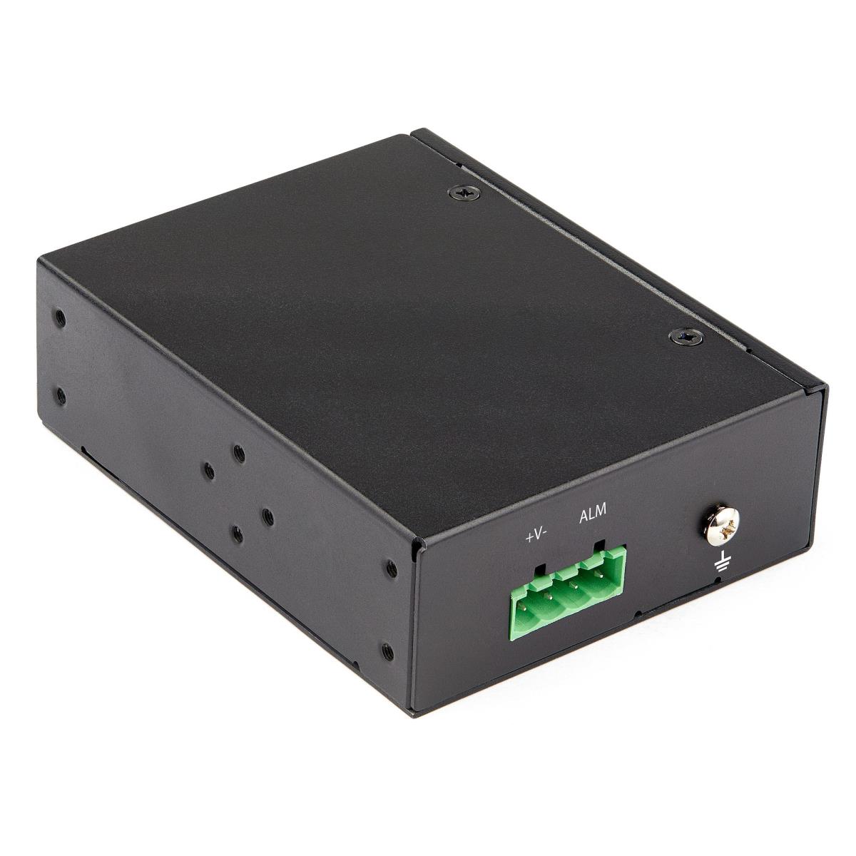 STARTECH.COM Poe+ Industrial Fiber To Ethernet Media Converter 60w - Sfp To Rj45 - Sm/mm Fiber To Gigabit Copper Ip-30