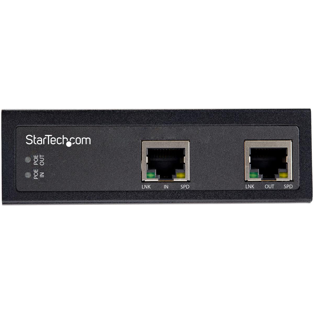 STARTECH.COM Industrial Gigabit Poe Extender - 60w 802.3bt Poe++ 100m/330ft - Power Over Ethernet Network Range Extender - Ip-30 Hardened