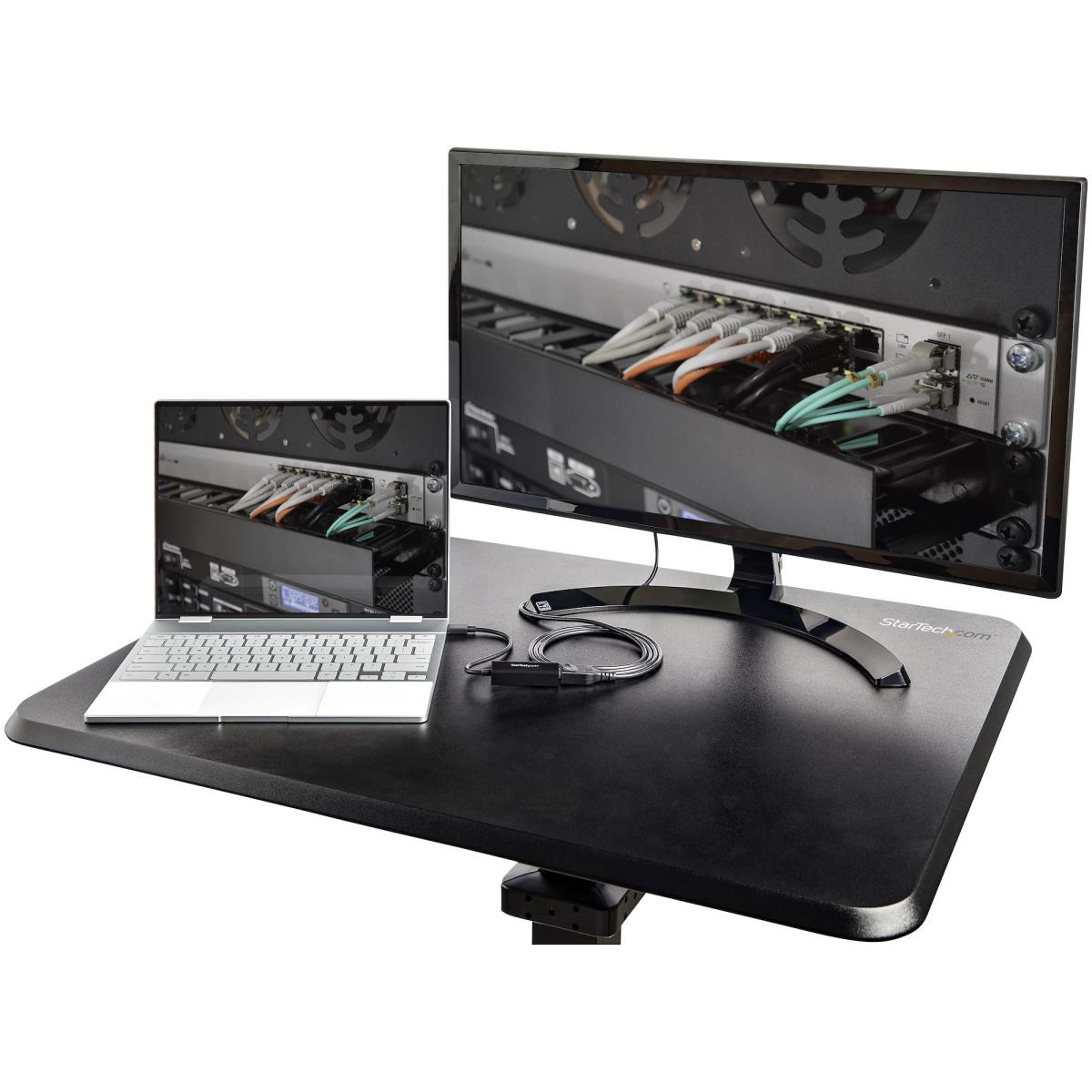 STARTECH.COM Mobile Standing Desk - Portable Sit Stand Ergonomic Rolling Cart