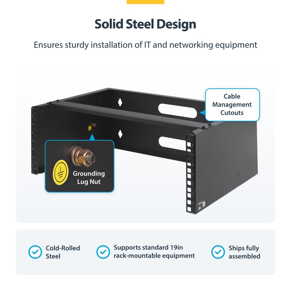 STARTECH.COM Wall Mount Rack - 4u 13.78in Deep 19in Rack For Patch Panel/ Switch